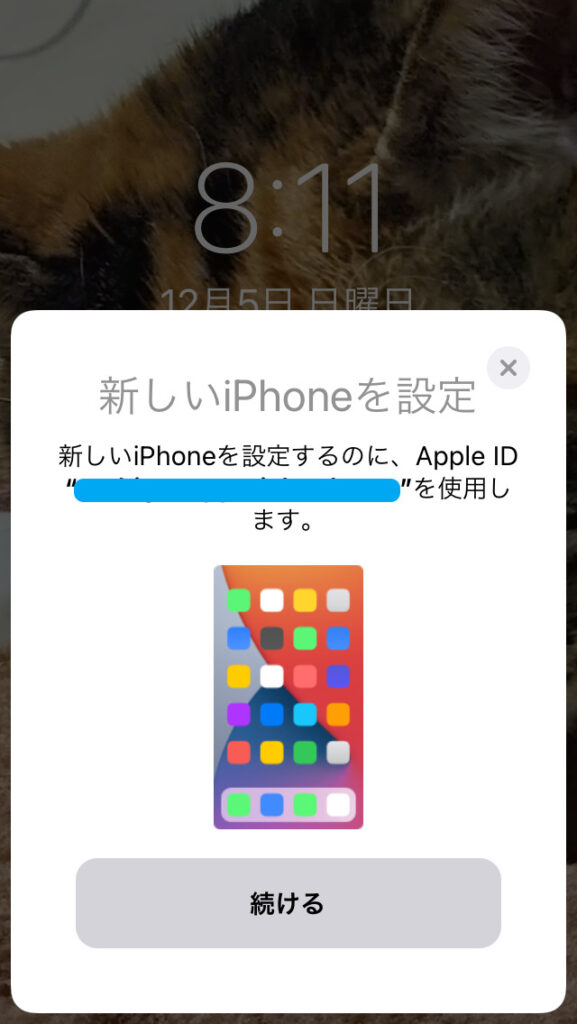 使用しているiPhoneのappleID確認